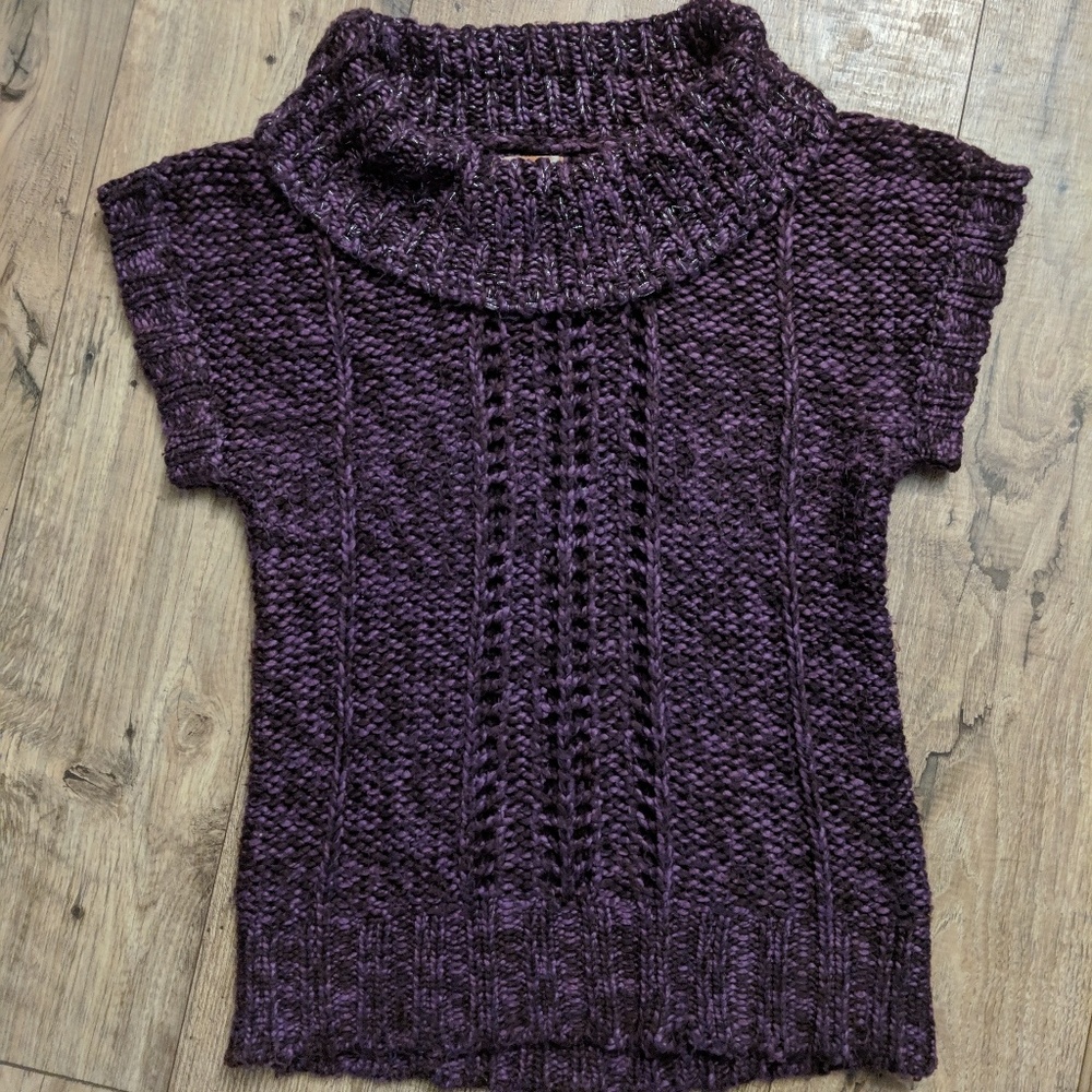 Mudd Size Large Purple Cowl Neck Sweater